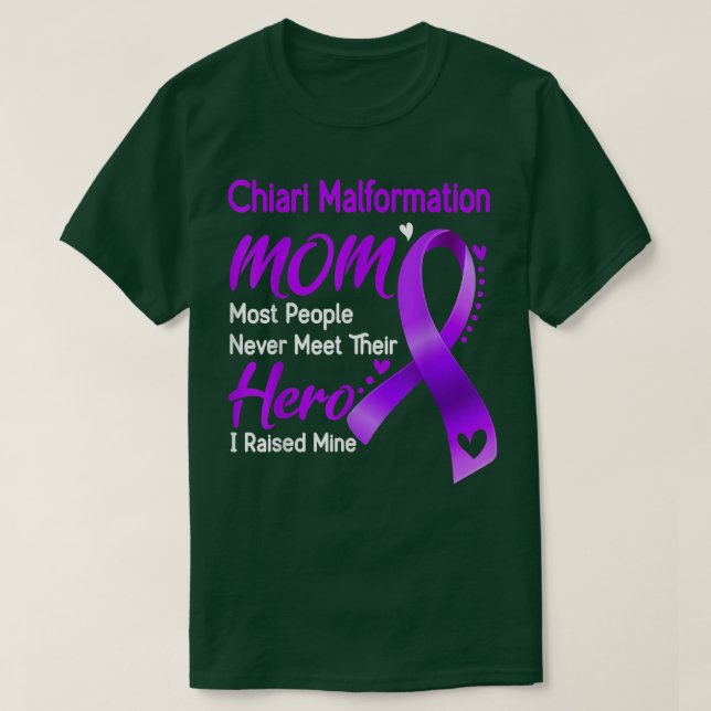 Chiari Malformation Mum I Raised Mine Ribbon Love  T-Shirt (Design Front)