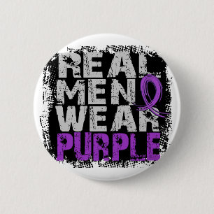 Chiari Malformation Real Men Wear Purple 6 Cm Round Badge