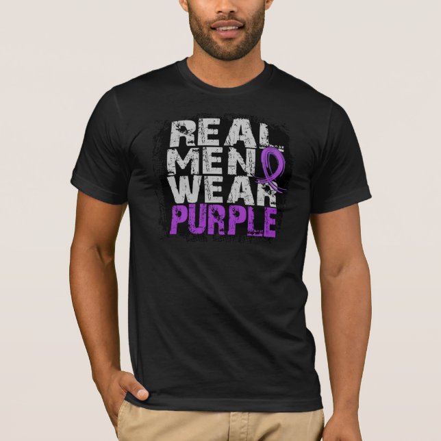 Chiari Malformation Real Men Wear Purple T-Shirt (Front)