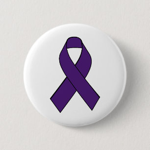 Chiari Purple Awareness Ribbon Button