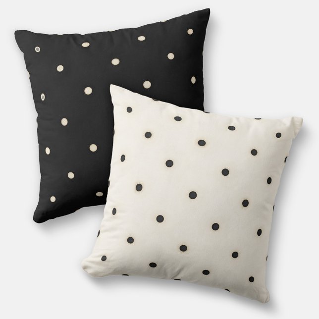 Chiaroscuro Polka Dots Reversible 2-Sided Cushion (Flip the pillow to for a different look)