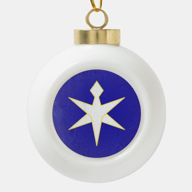 Chiba Prefecture Ceramic Ball Christmas Ornament (Front)