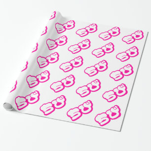 Chibi ちび Japanese Nihongo Hiragana Script Wrapping Paper