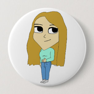 chibi   10 cm round badge