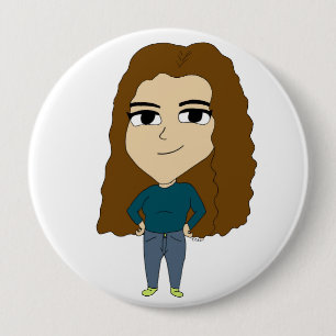 chibi   10 cm round badge