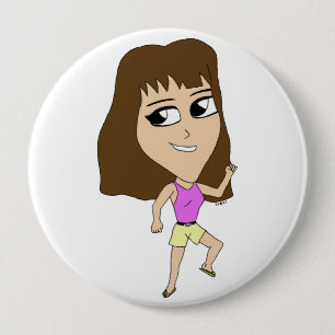 chibi 10 cm round badge