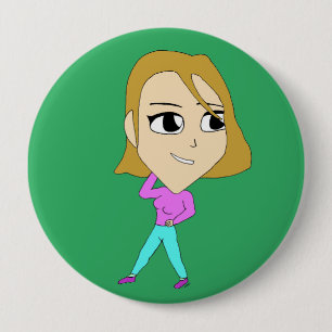chibi     10 cm round badge