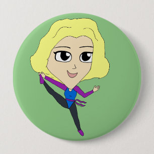 chibi   10 cm round badge
