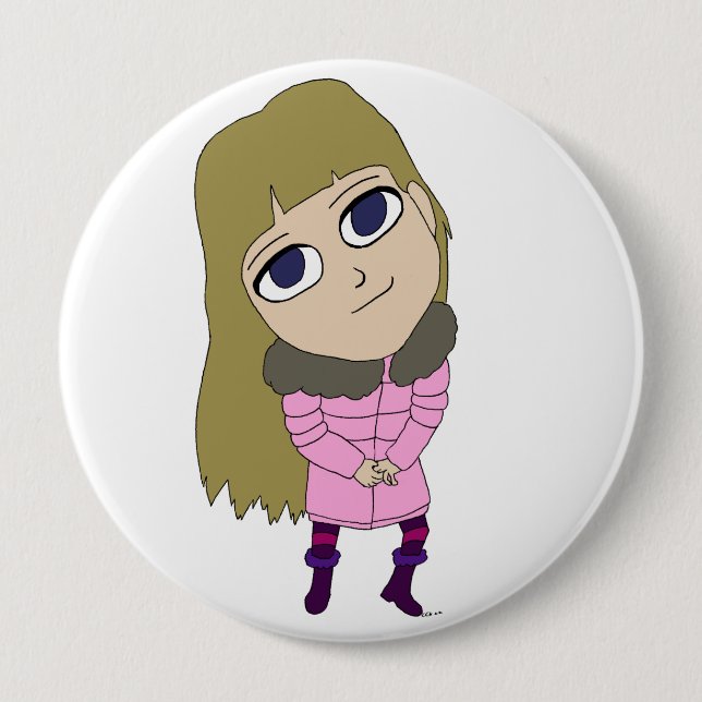 chibi   10 cm round badge (Front)
