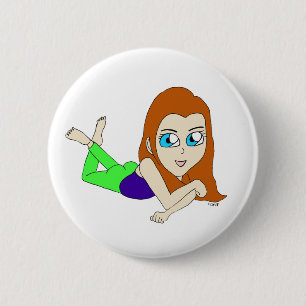 chibi 6 cm round badge