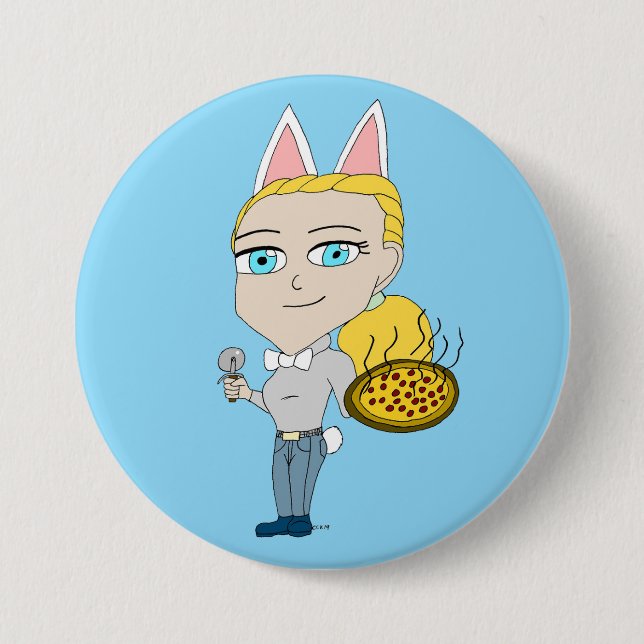 chibi  7.5 cm round badge (Front)