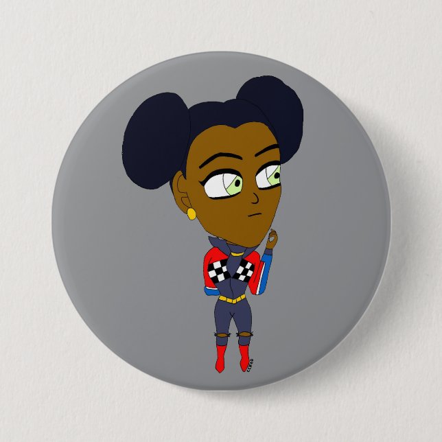 chibi  7.5 cm round badge (Front)