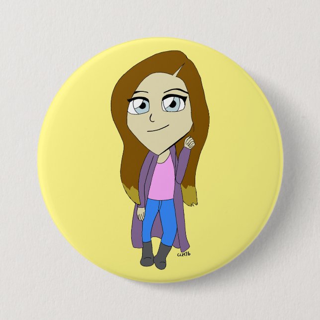 Chibi  7.5 cm round badge (Front)