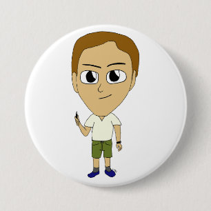 chibi 7.5 cm round badge