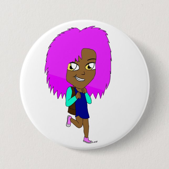 chibi  7.5 cm round badge (Front)