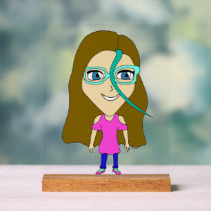 chibi acrylic sign