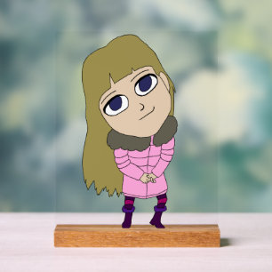 chibi acrylic sign