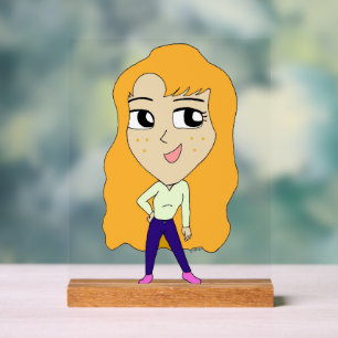 chibi acrylic sign
