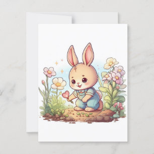 Chibi animal postcard