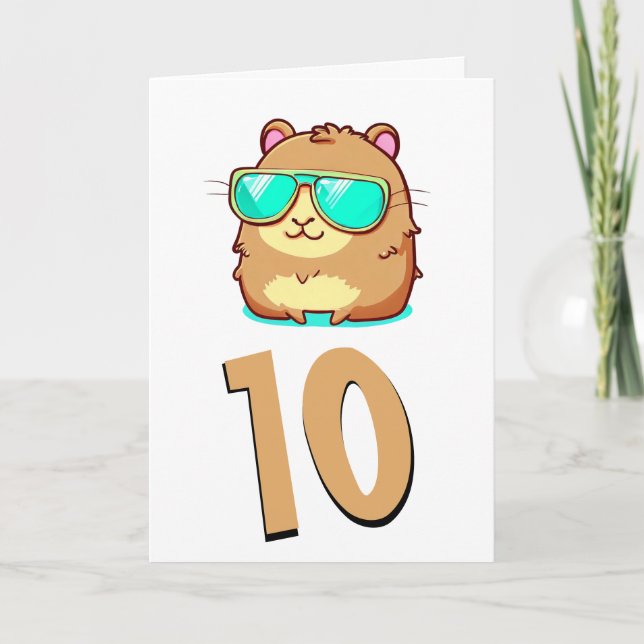 Chibi baby green dragon card (Front)