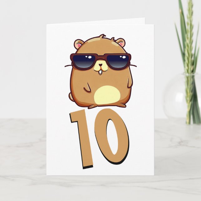 Chibi baby green dragon card (Front)