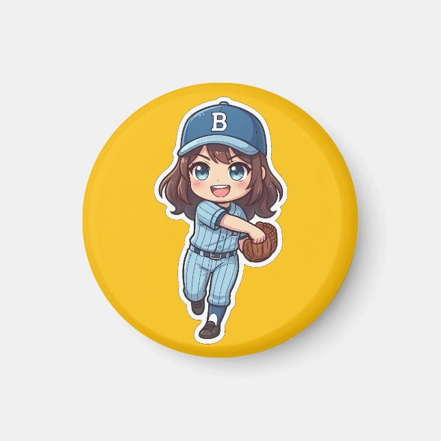 Chibi Baseball 2026 Edition - Fielder The Cannon Magnet (Front)