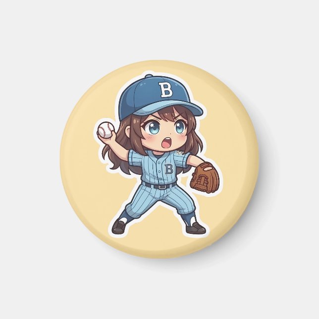 Chibi Baseball 2026 Edition - Pitcher Stride Magnet (Front)