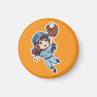 Chibi Baseball Edition - Leaping Catch Magnet
