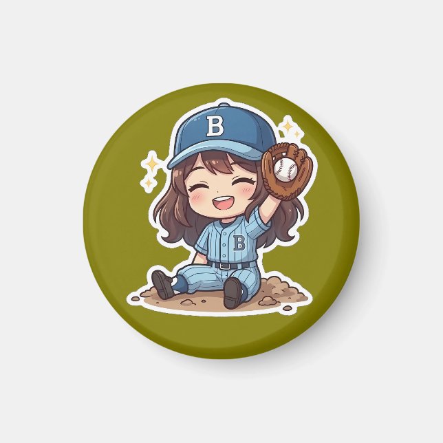 Chibi Baseball Edition - Winning Catch Magnet (Front)