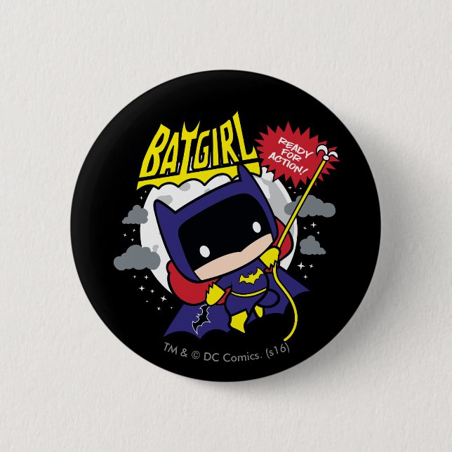 Chibi Batgirl Ready For Action 6 Cm Round Badge (Front)