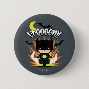 Chibi Batman Batcycle 6 Cm Round Badge