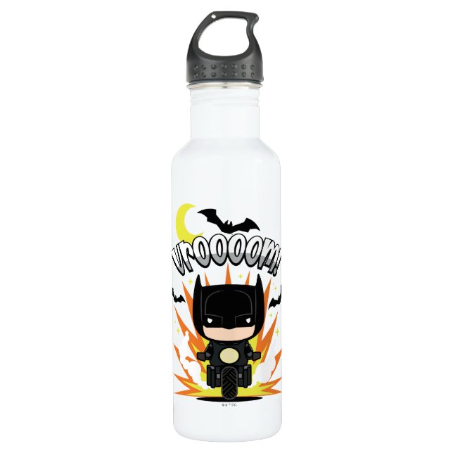 Chibi Batman Batcycle 710 Ml Water Bottle (Front)