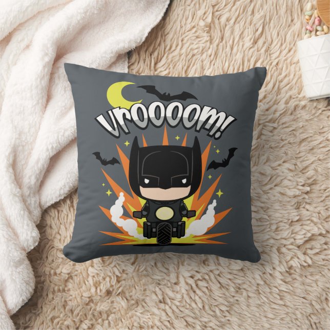 Chibi Batman Batcycle Cushion (Blanket)