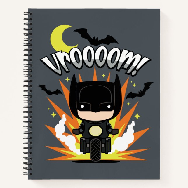 Chibi Batman Batcycle Notebook (Front)