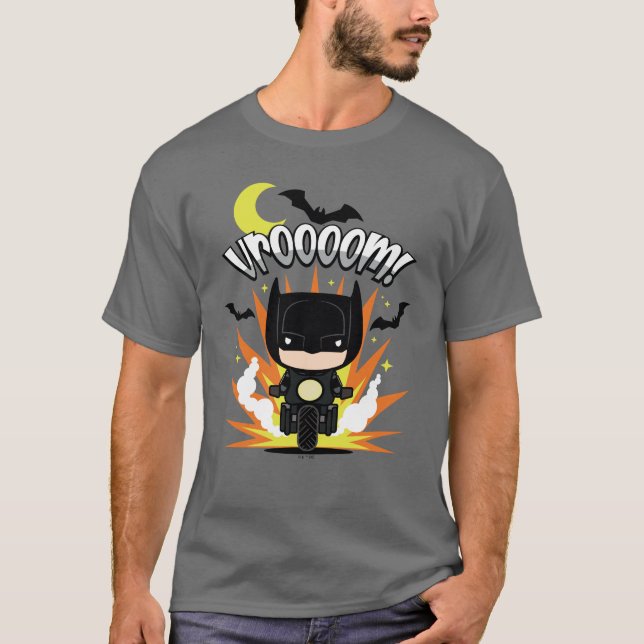 Chibi Batman Batcycle T-Shirt (Front)