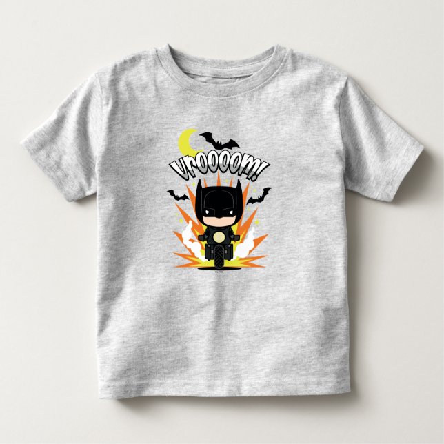Chibi Batman Batcycle Toddler T-Shirt (Front)