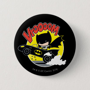 Chibi Batman In The Batmobile 6 Cm Round Badge