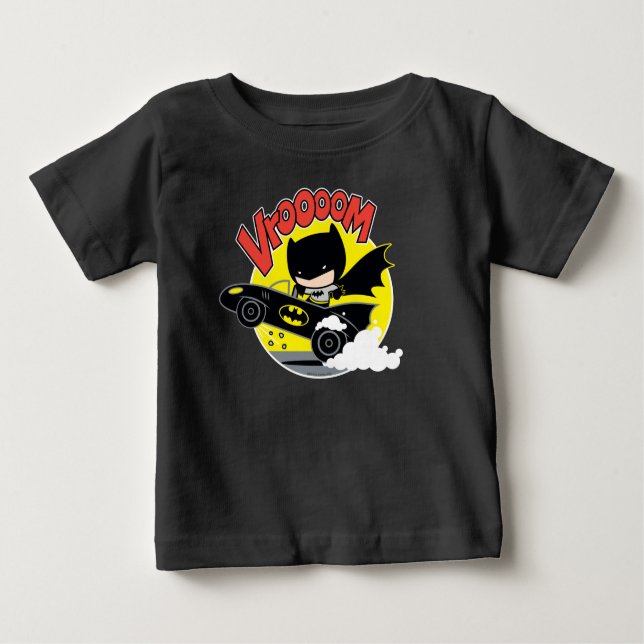 Chibi Batman In The Batmobile Baby T-Shirt (Front)