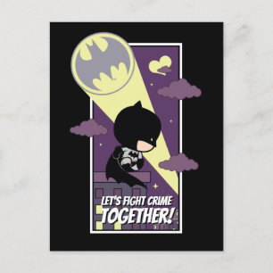 Chibi Batman - Let's Fight Crime Together Holiday Postcard