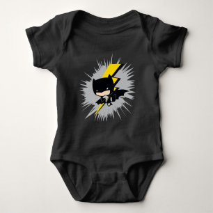 Chibi Batman Lightning Kick Baby Bodysuit