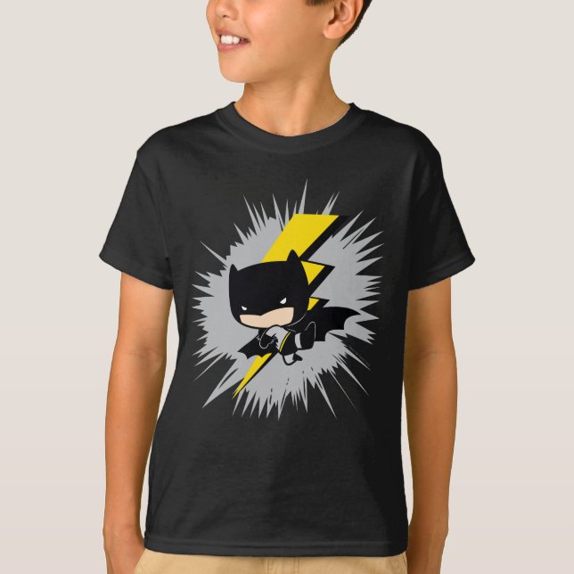 Chibi Batman Lightning Kick T-Shirt (Front)