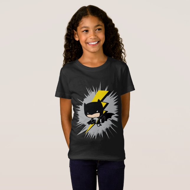 Chibi Batman Lightning Kick T-Shirt (Front Full)
