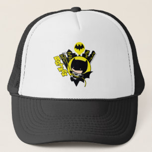 Chibi Batman Scaling The City Trucker Hat