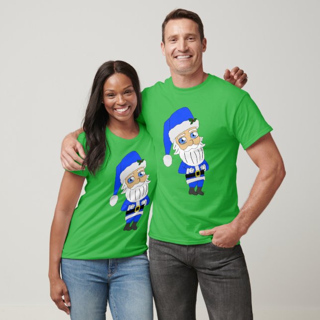Chibi Blue Suit Santa T-Shirt (Unisex)