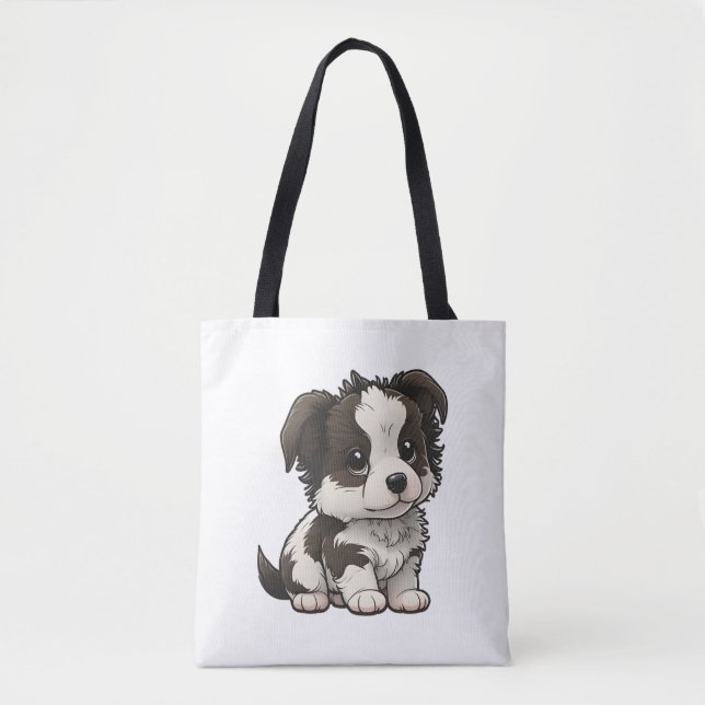 Chibi Border Collie Tote Bag (Front)