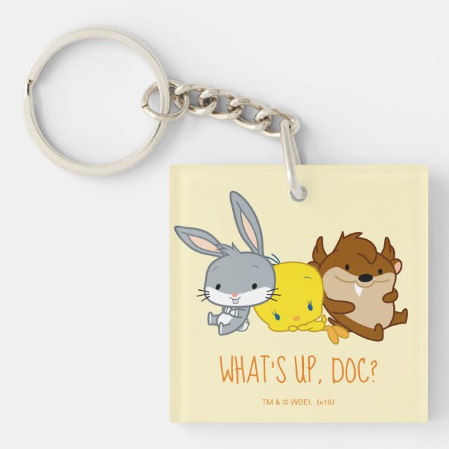 Chibi BUGS BUNNY™, TWEETY™, & TAZ™ Key Ring (Front)