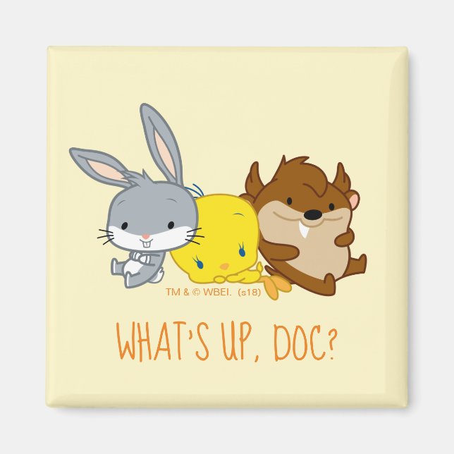 Chibi BUGS BUNNY™, TWEETY™, & TAZ™ Magnet (Front)