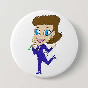 chibi bunny tail 7.5 cm round badge