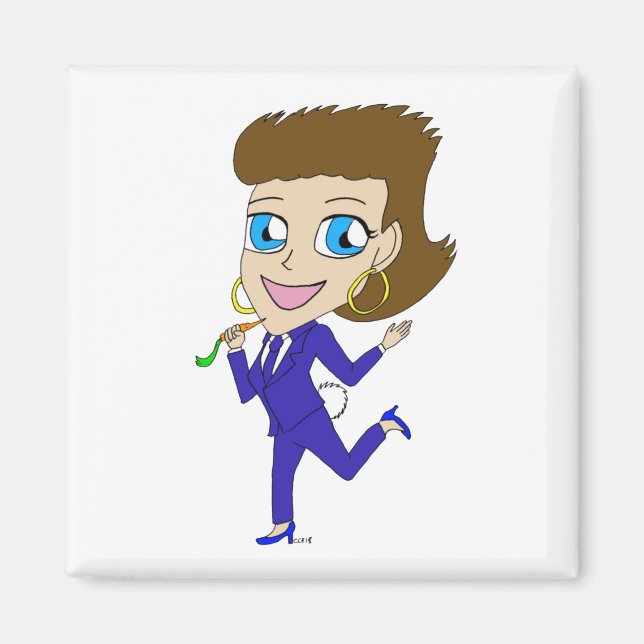 chibi bunny tail  magnet (Front)