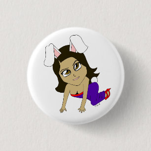 chibi bunnygirl 3 cm round badge